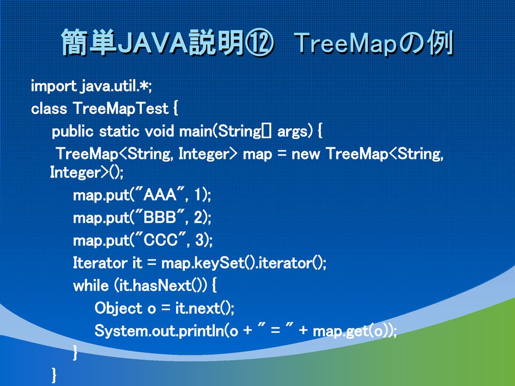 Java map ループ